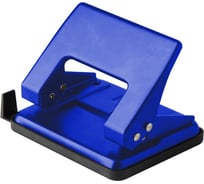 Дырокол Attache Economy до 20 листов, с линейкой, металлический, синий 1039673