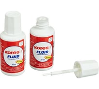 Корректирующая жидкость Kores FLUID 20 мл на быстросохнущей основе кисточка 4 шт в упаковке 66118 3915