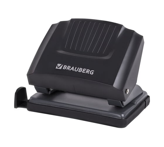 Дырокол BRAUBERG Super, до 20 листов, черный 272742 1