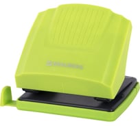 Дырокол BRAUBERG Super, до 30 листов, зелено-черный 272746