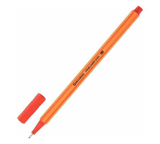Ручки капиллярные линеры BRAUBERG 6 цветов, Fine 040, шестигранные, линия 0.4 мм 144141