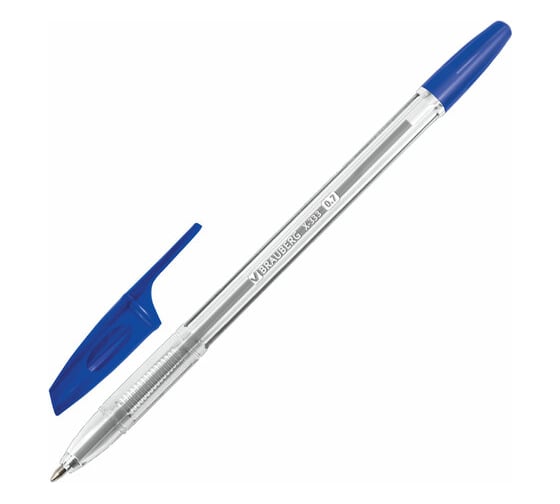 Ручки шариковые BRAUBERG X-333, синие, набор 4 шт, узел 0.7 мм, линия 0.35 мм 144253
