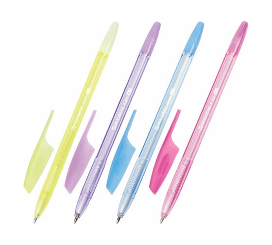Ручка шариковая BRAUBERG X-333 Pastel 12 и 1 в подарок, синяя, комплект 13 шт, 0.35 мм 144249