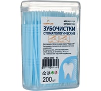 Стоматологические зубочистки HAPPY LIFE голубые, 200 шт. CPA08-200B
