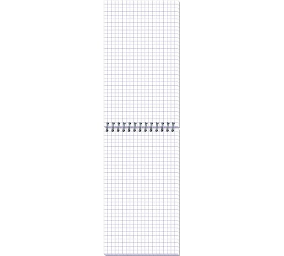Блокнот на спирали Attache А6+ 80л. клетка, однотонная пластиковая обложка 204994