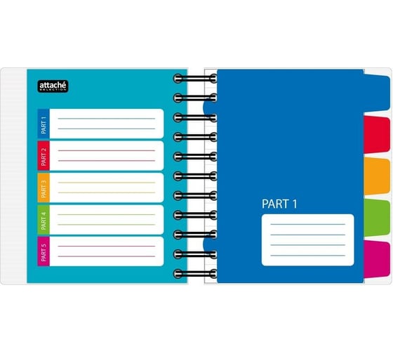Блокнот Attache Selection Office book 2 А6, 150л, клетка, гребень фиолетовый 888098