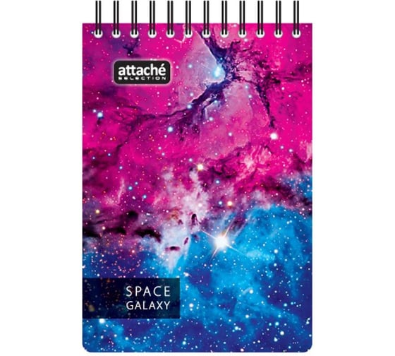 Блокнот 40 шт в упаковке Attache Selection Space Galaxy 120л А6 107х152мм 70км белый 487291