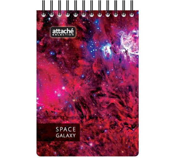 Блокнот 40 шт в упаковке Attache Selection Space Galaxy 120л А6 107х152мм 70км белый 487291