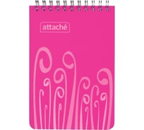 Блокнот 50 шт в упаковке Attache FANTASY А6 пластиковая обложка 80л розовая 309373