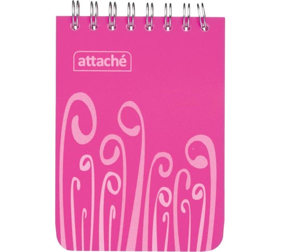 Блокнот 100 шт в упаковке Attache FANTASY А7 пластиковая обложка 80л розовый 309377 1