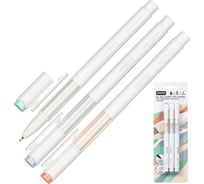 Шариковая масляная ручка Attache Selection Aura 0,5 мм, синий, с манжеткой, 3 шт в упаковке 977951