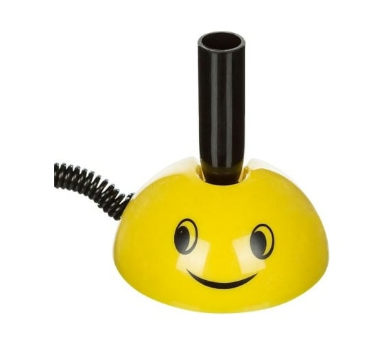 Шариковая ручка 25 шт в упаковке Attache Smile на липучке для стола желтая синий стержень 490444