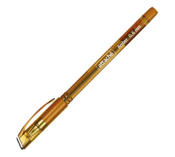 Шариковая ручка 12 шт в упаковке Attache Amber 06 мм с манжеткой синий стержень 894241
