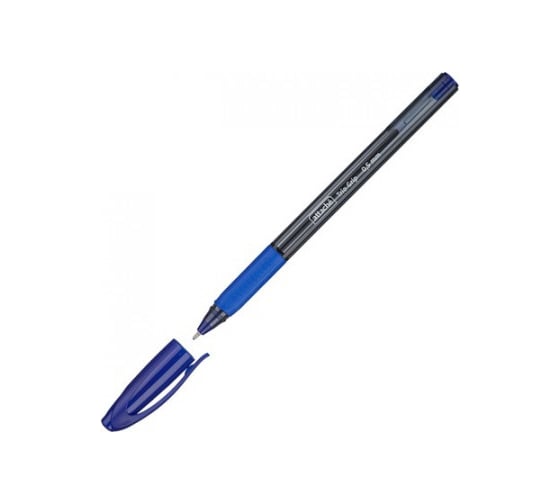 Шариковая масляная ручка 12 шт в упаковке Attache Glide Trio Grip синий стержень 563873