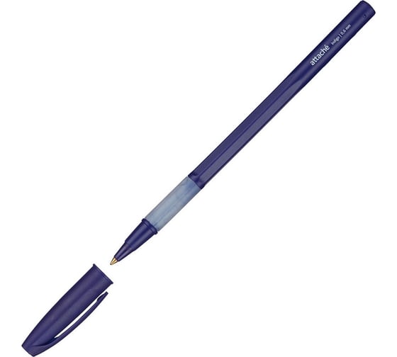 Шариковая ручка 50 шт в упаковке Attache Indigo с манжеткой синий стержень 563882