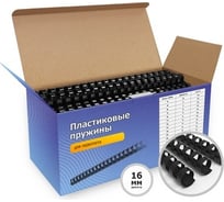 Пластиковые пружины ГЕЛЕОС 16 мм, черные, 100 шт BCA4-16B