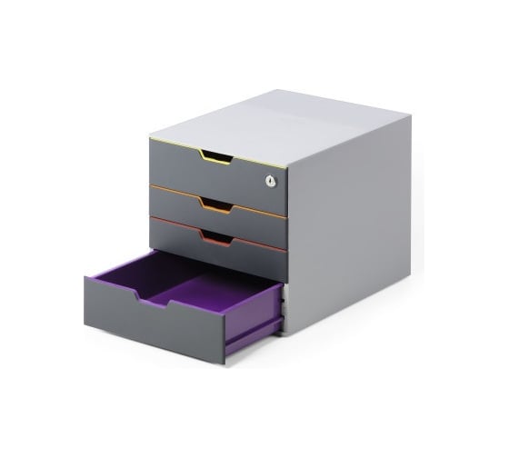 Короб для документов DURABLE VARICOLOR, 4 лотка SAFE 760627