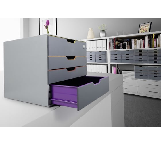 Короб для документов DURABLE VARICOLOR, 4 лотка SAFE 760627