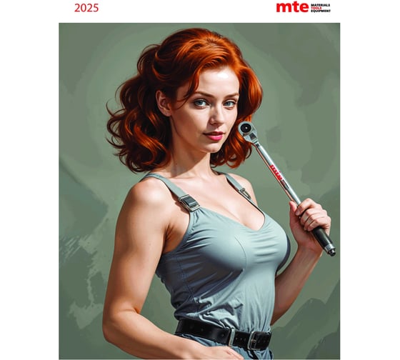 Календарь настенный MTE Девушки pin-up, 2025 0KAL202501 1