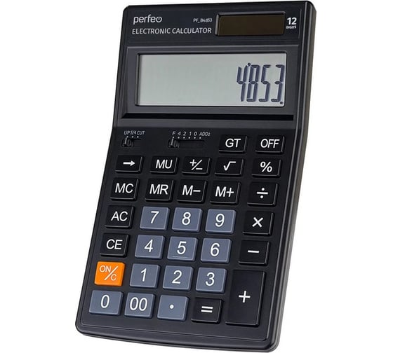 Бухгалтерский калькулятор Perfeo PF B4853, черный 30014868