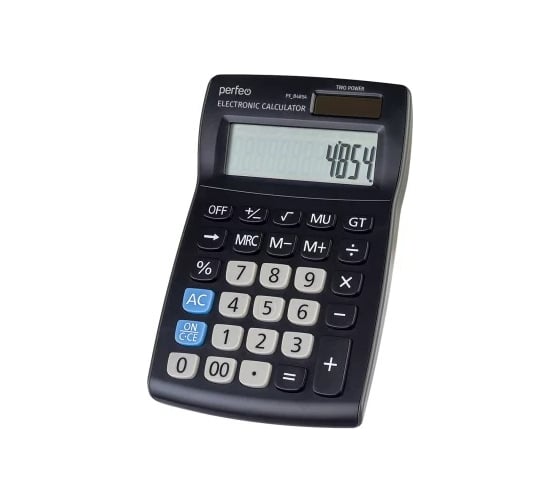 Бухгалтерский калькулятор Perfeo PF B4854 черный 30014869