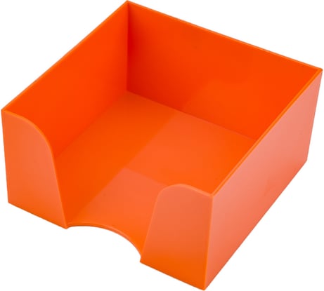 Пластбокс для бумажного блока ОСКОЛПЛАСТ 9х9х5 см, оранжевый 995-12