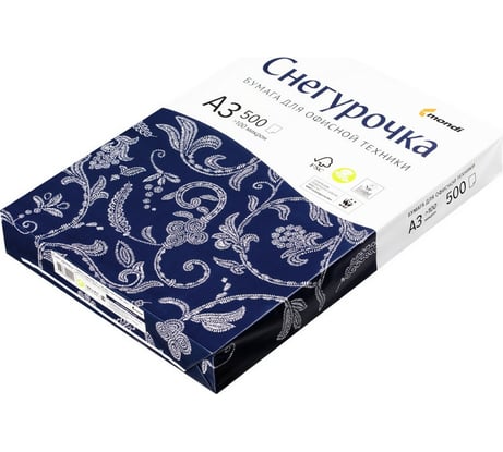 Бумага для офисной техники Снегурочка А3, марка C, 80 г/кв.м, 500 листов 23356