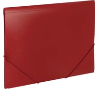 Папка на резинках BRAUBERG Contract красная, до 300 листов, 0.5 мм, бизнес-класс 221798