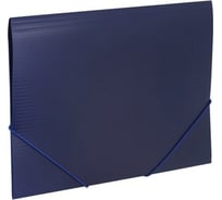 Папка на резинках BRAUBERG Contract синяя, до 300 листов, 0.5 мм, бизнес-класс 221797