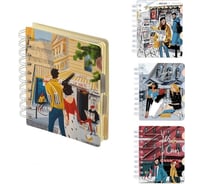 Блокнот Bruno Visconti  Art Journal А6 120 л., в клетку/линейку/точку, на спирали 1390705