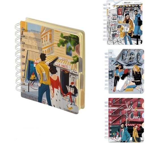 Блокнот Bruno Visconti  Art Journal А6 120 л., в клетку/линейку/точку, на спирали 1390705 1