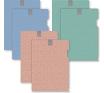 Пластиковая папка-уголок Attache Fleur A4+, 180 мкм, цвет ассорти, 6 шт 1291256