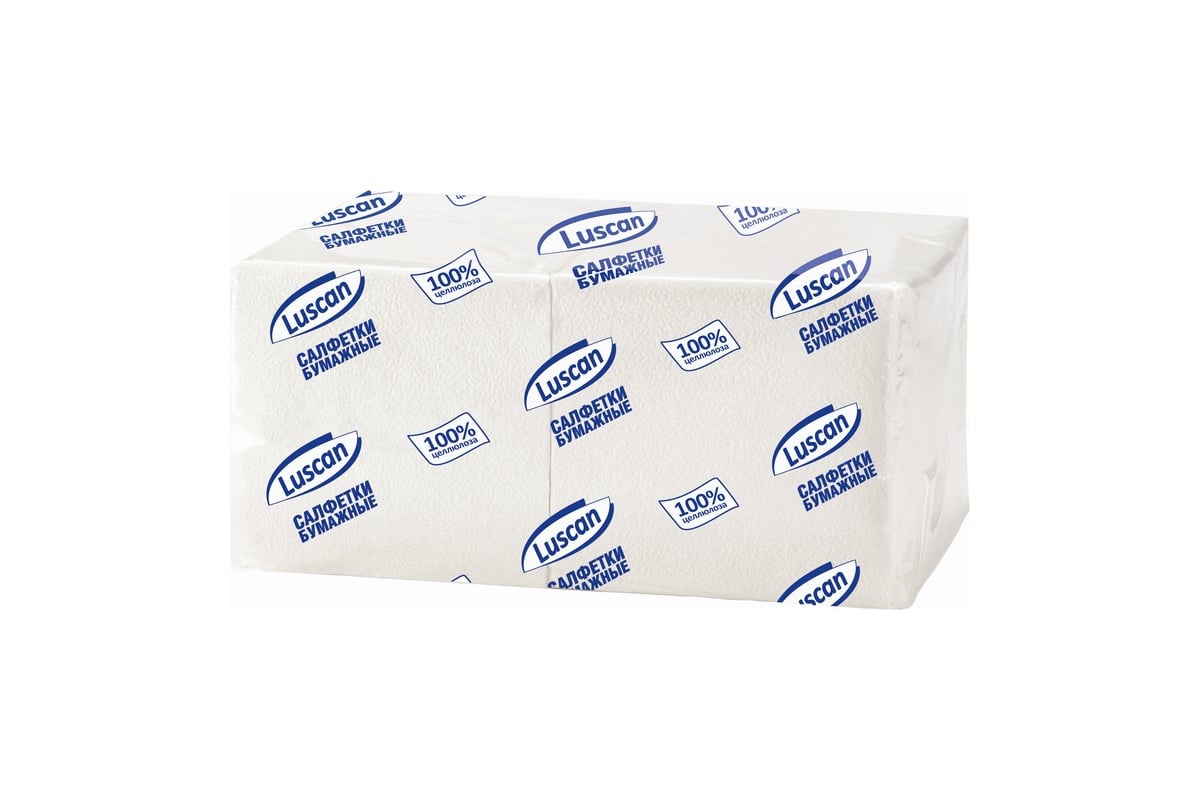 Однослойные бумажные салфетки Luscan Profi Pack 24х24 см белые 400 шт ...