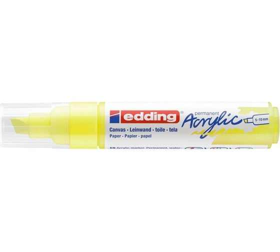 Акриловый маркер Edding 5000 неоновый желтый, 5-10 мм 1327864