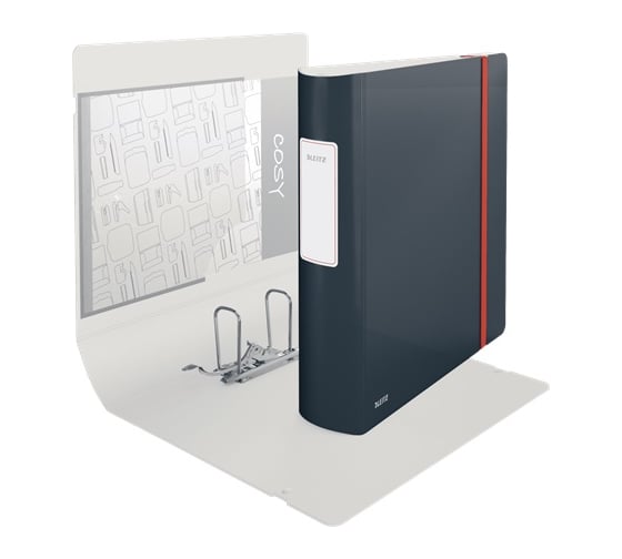 Папка-регистратор LEITZ 180 Active Cosy, soft touch, 80 мм, серый 10380089