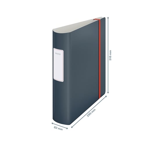 Папка-регистратор LEITZ 180 Active Cosy, soft touch, 80 мм, серый 10380089