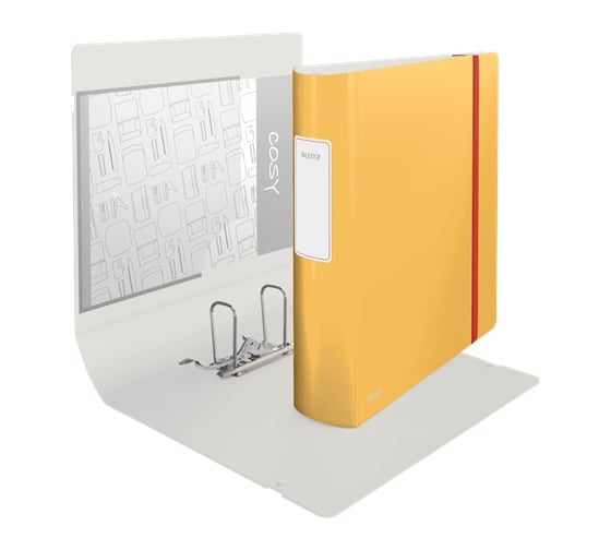 Папка-регистратор LEITZ 180 Active Cosy soft touch, 80 мм, желтый 10380019