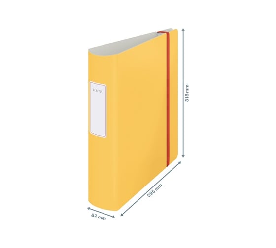 Папка-регистратор LEITZ 180 Active Cosy soft touch, 80 мм, желтый 10380019