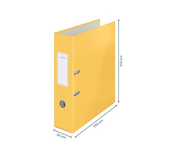 Папка-регистратор LEITZ 180 Cosy, soft touch, 80 мм, желтый 10610019
