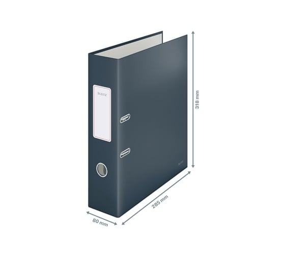 Папка-регистратор LEITZ 180 Cosy, soft touch, 80 мм, серый 10610089