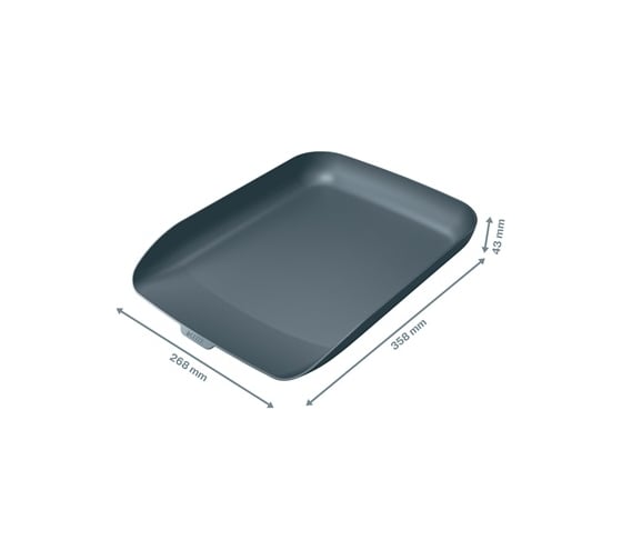 Горизонтальный лоток LEITZ Cosy, soft touch, серый 53580089