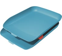 Горизонтальный лоток LEITZ Cosy, soft touch, 2 шт в упаковке, синий 53581061
