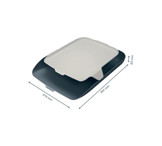 Горизонтальный лоток LEITZ Cosy с органайзером, soft touch, серый 52590089