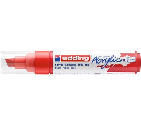 Акриловый маркер Edding 5000 красный, 5-10 мм 1327845