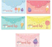 Папка-конверт на кнопке Attache Selection Sweet life 225x130 мм 200 мкм., 5 шт 1251133