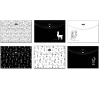 Папка-конверт на кнопке Attache Selection Llamas A4 180 мм., 6 шт 1067687
