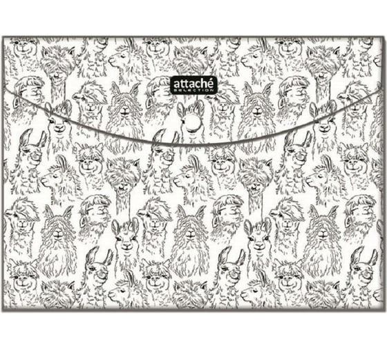 Папка-конверт на кнопке Attache Selection Llamas A5 180 мм., 6 шт 1067688