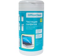 Влажные чистящие салфетки для мониторов всех типов OfficeClean в тубе 100 шт 248261