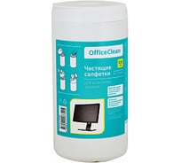Влажные чистящие салфетки для экранов OfficeClean в тубе 100 шт 260884