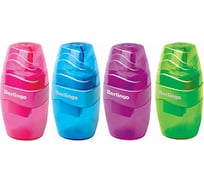 Набор точилок пластиковых Berlingo Triangle, 12 шт, 1 отверстие, контейнер, цвет ассорти, дисплей BBp_15000